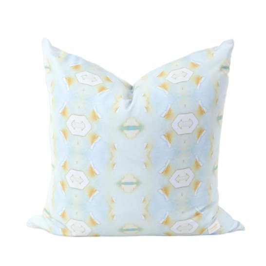 Blue Lotus Modern Pillow by Bunglo