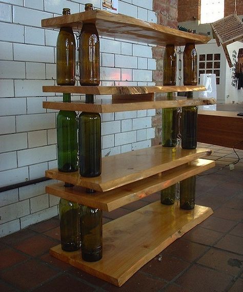 Simple Wine Bottle Shelf